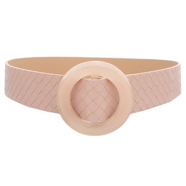 TONAL PLASTIC CIRCLE BUCKLE PU BELT