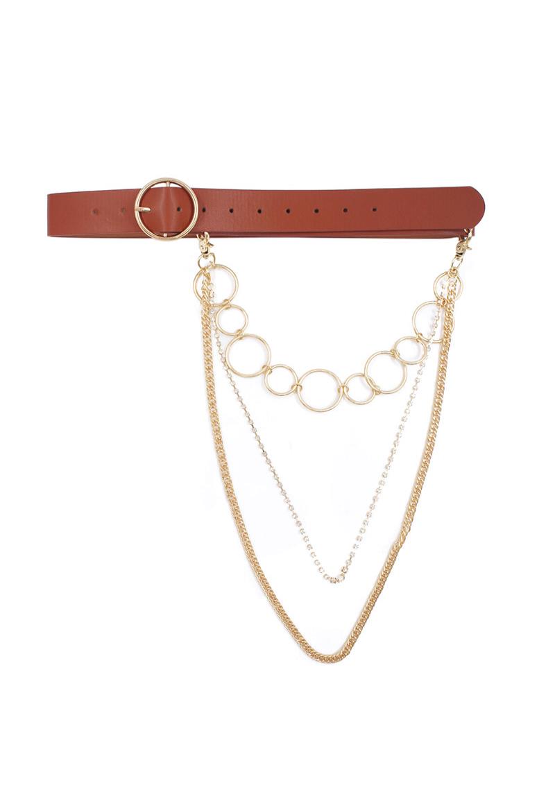 CIRCLE BUCKLE CIRCLE CHAIN LINK BELT