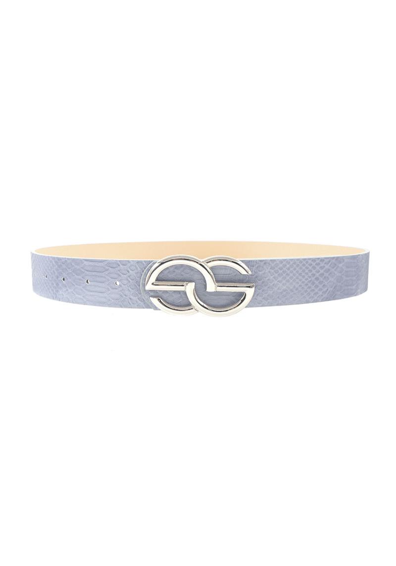 DOUBLE S SILVER BUCKLE STANDARD BELT