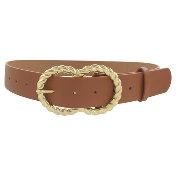 METAL TWISTED DOUBLE CIRCLE BUCKLE BELT