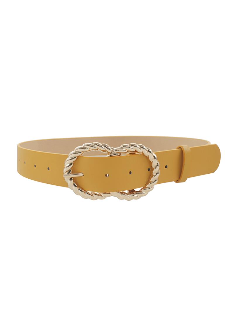 TWISTED DOUBLE CIRCLE BUCKLE BELT
