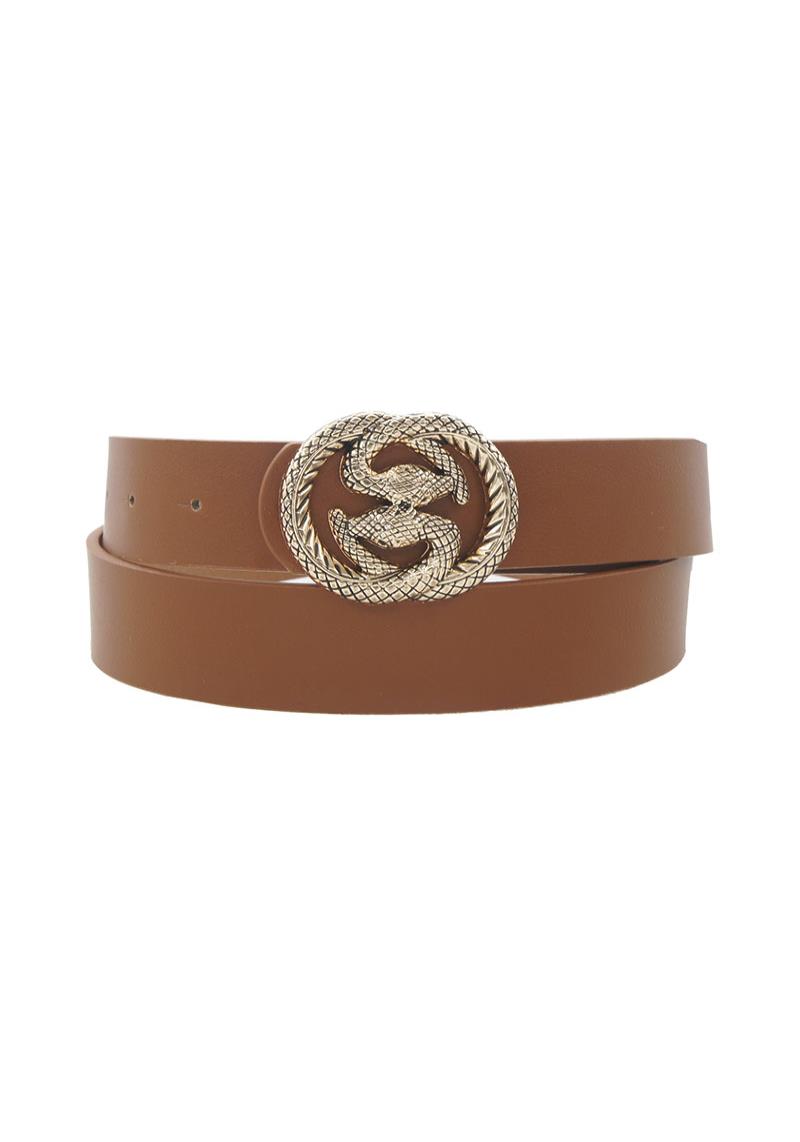 DOUBLE SNAKE BUCKLE BELT