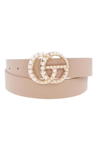 STYLISH MULTI PEARL FASHION BUCKLE BELT