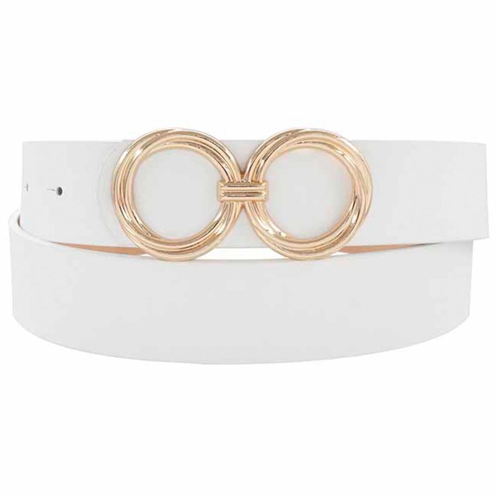 SLIGHT TWIST DOUBLE CIRCLE WITH BAR BELT