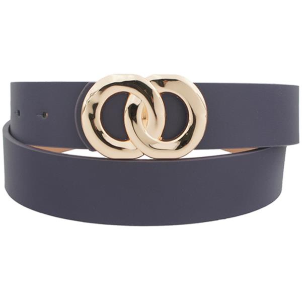 ORGANIC TEXTURED DOUBLE CIRCLE BUCKLE BELT