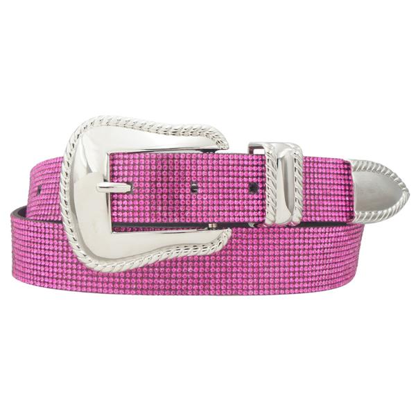 RHINESTONE BELT WITH WESTERN BUCKLE