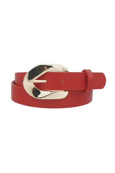 THICK ROUNDED UNSYMMETRICAL BUCKLE BELT