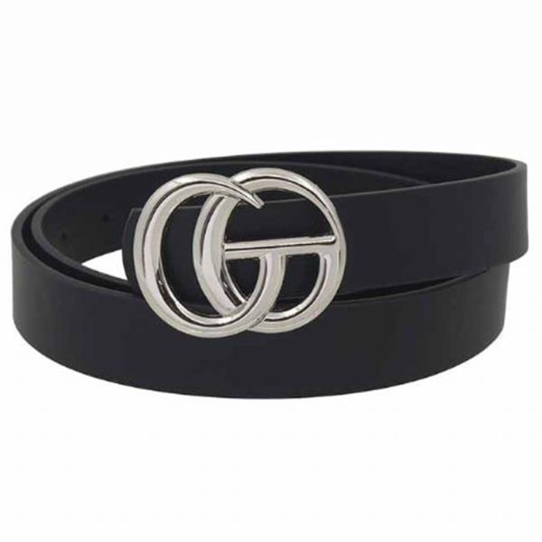 SILVER METAL BUCKLE STANDARD BELT