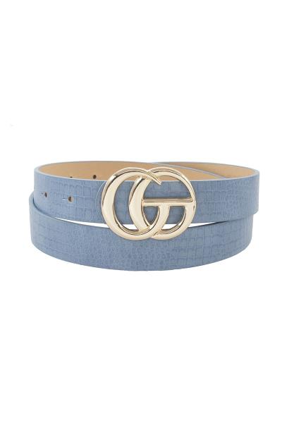 TONAL MINI CROC PATTERN GO BUCKLE BELT