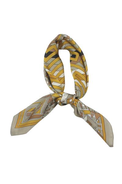 BORDERED MAZE PRINT SCARF
