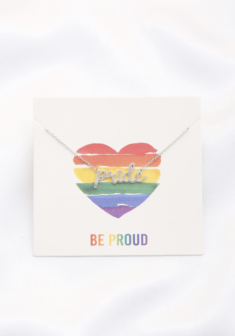 PRIDE LETTER PENDANT NECKLACE