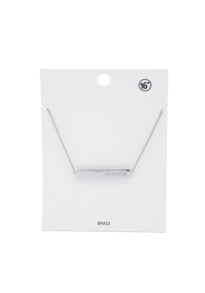 CURSIVE MAMA PLATE NECKLACE