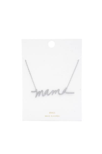 MAMA CURSIVE PENDANT NECKLACE