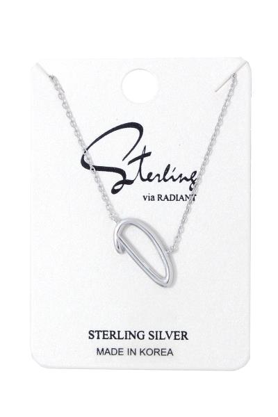 SLANTED INITIAL METAL NECKLACE