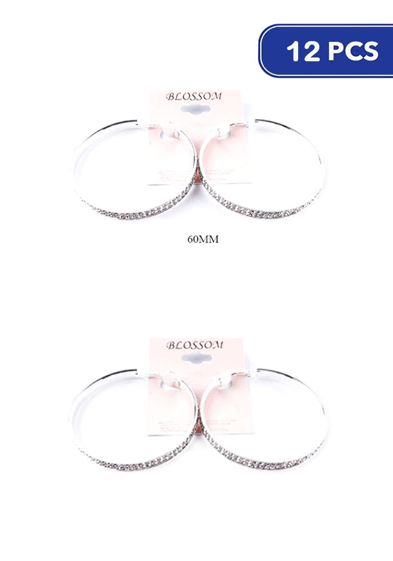 FASHION 60MM HOOP EARRING (12 UNITS)