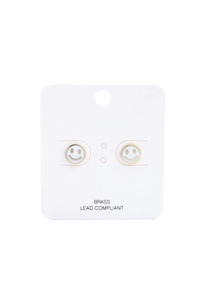 HAPPY FACE STUD EARRING