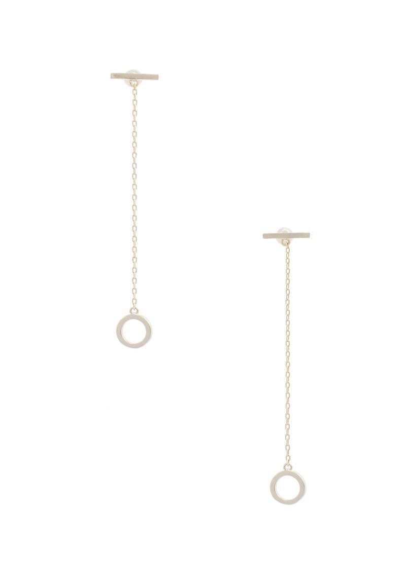 DAINTY METAL BAR CIRCLE STRAND EARRING