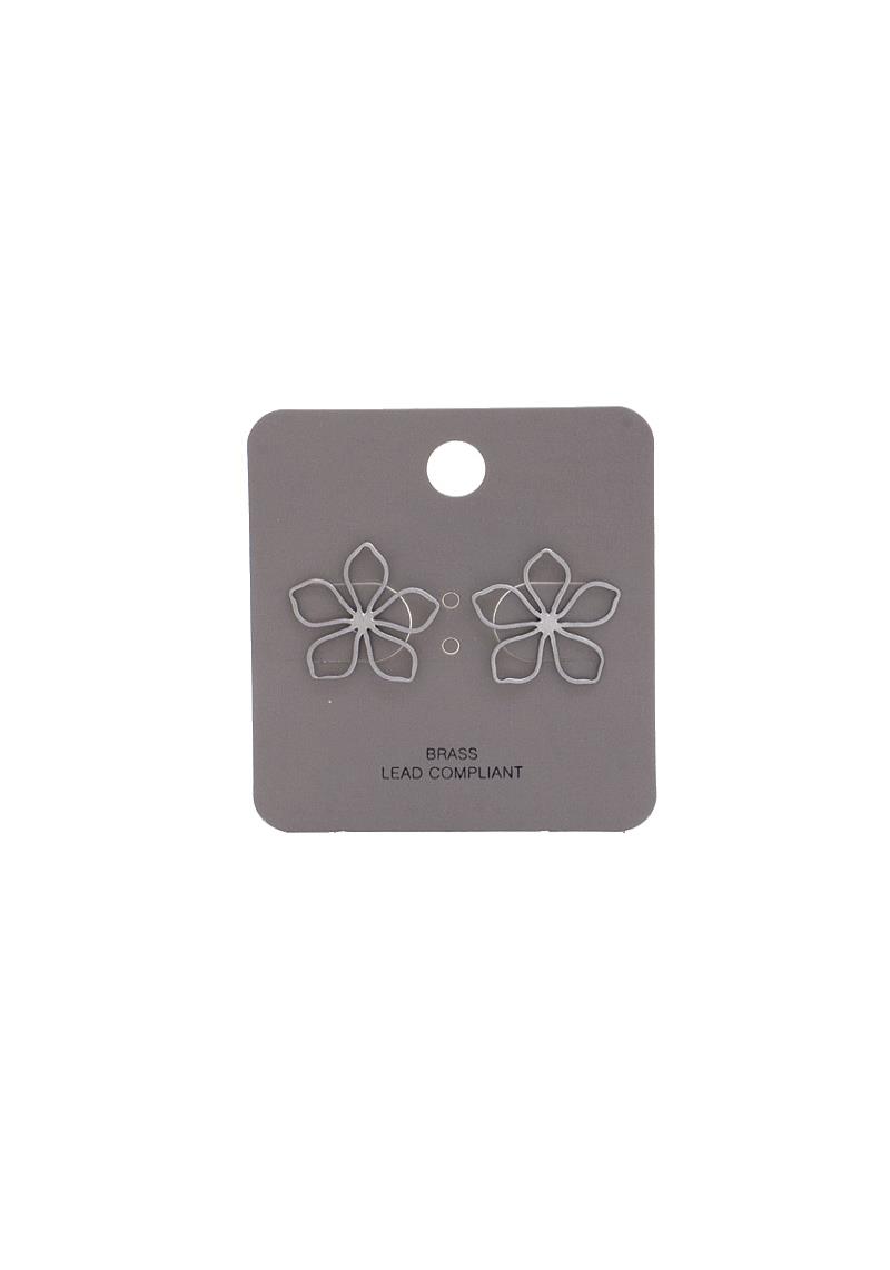 METAL FLOWER EARRING