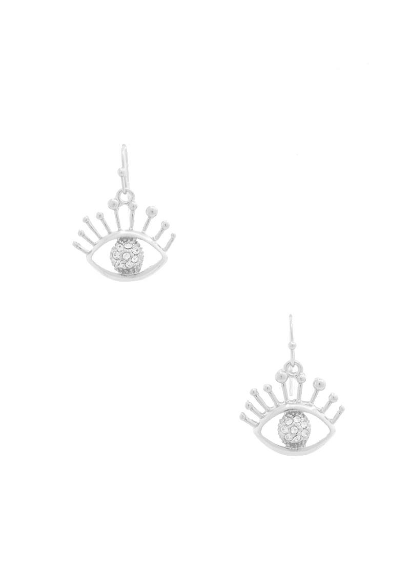 RHINESTONE EYE DROP EARRING