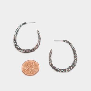 TWO TONE OPEN CIRCLE EARRING