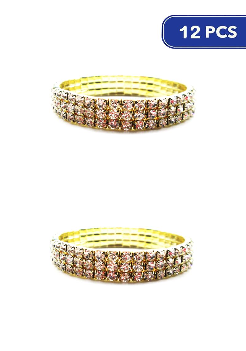 FASHION RHINESTONE STRETCH BRACELET (12 UNITS)