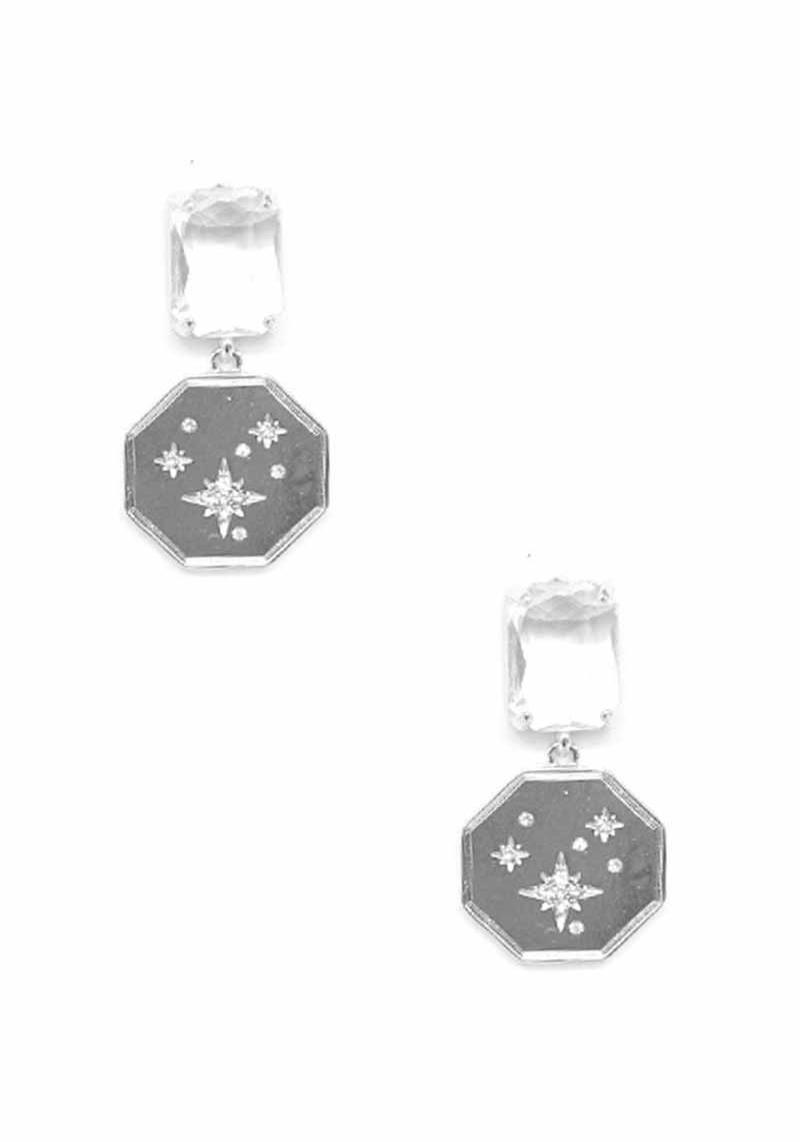 CLEAR STONE OTAKON DANGLE EARRING