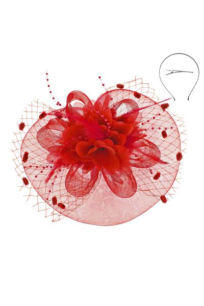 MESH NET FLOWER FASCINATOR