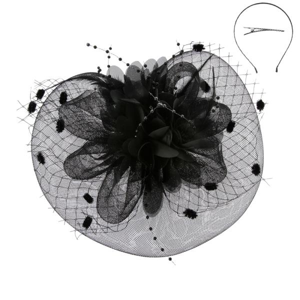 MESH NET FLOWER FASCINATOR