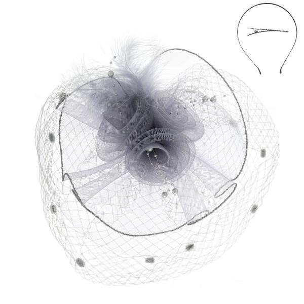 MESH NET FLOWER FASCINATOR