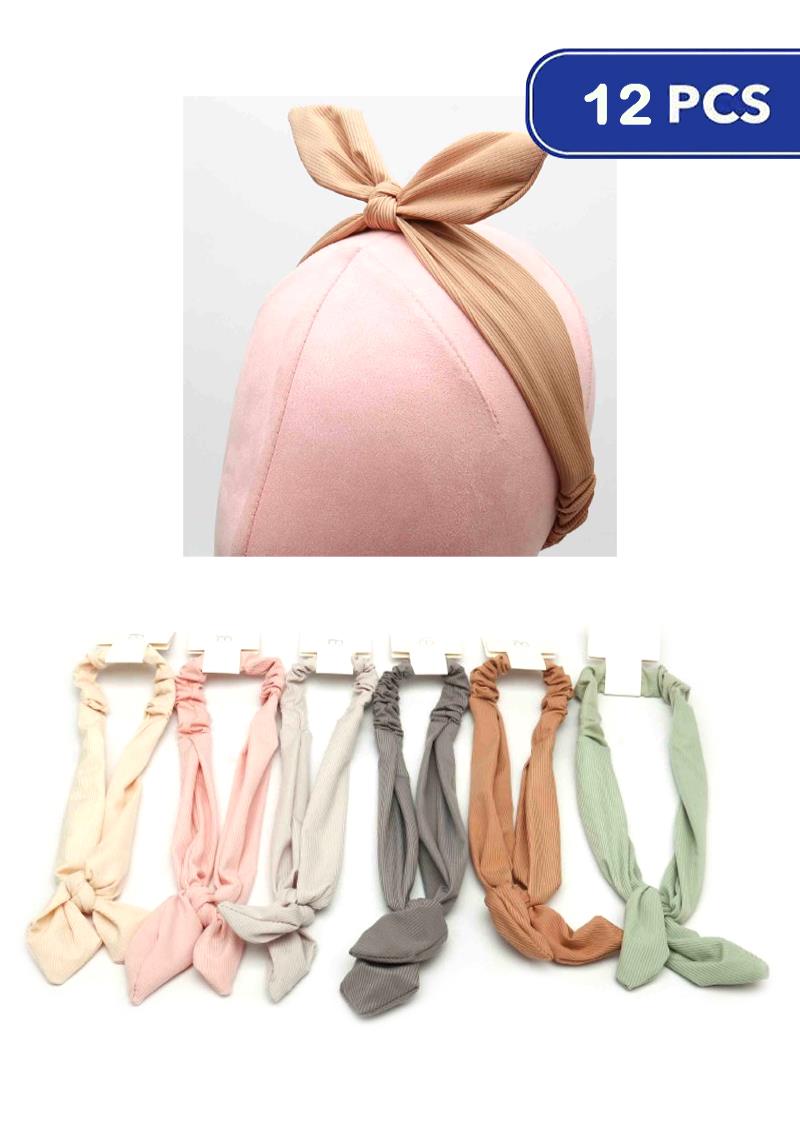 FASHION RIBBON HEADBAND (12 UNITS)