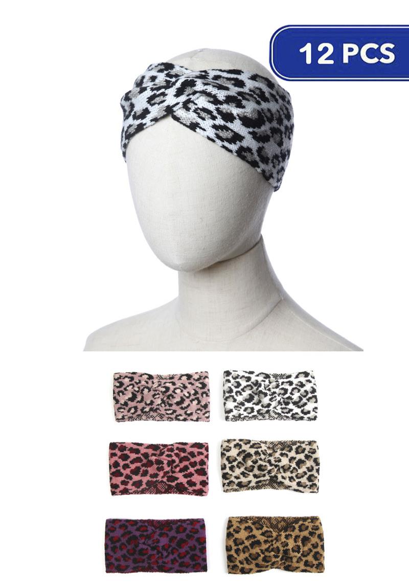 KINT LEOPARD HEADBAND 12 PC