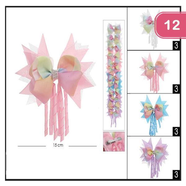 RIBBON HAIR BOW  (12 UNITS)