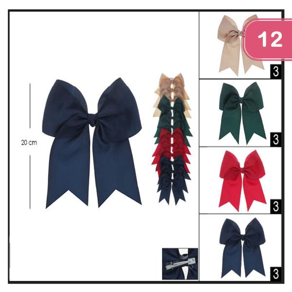 RIBBON HAIR BOW  (12 UNITS)