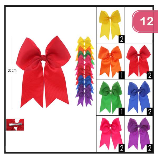 FASHION RIBBON HAIR BOW  (12 UNITS)