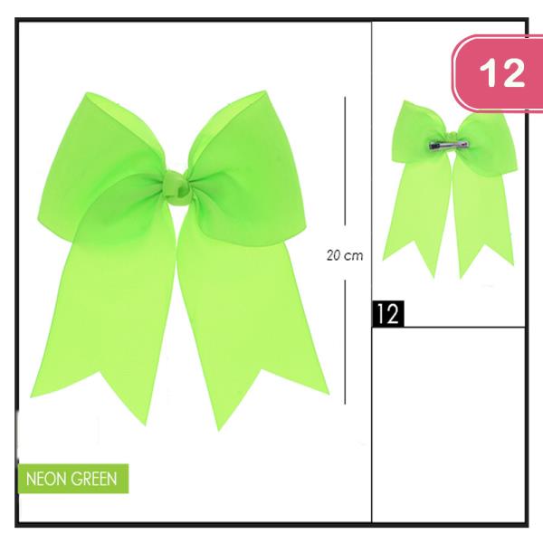 HAIR LONG TAIL RIBBON HAIR BOW (12 UNITS)