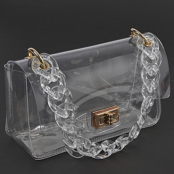 CROSS CHAIN BODY VISIBLY CLEAR CLUTCH
