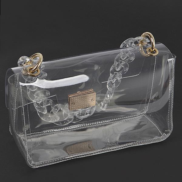 CROSS CHAIN BODY VISIBLY CLEAR CLUTCH