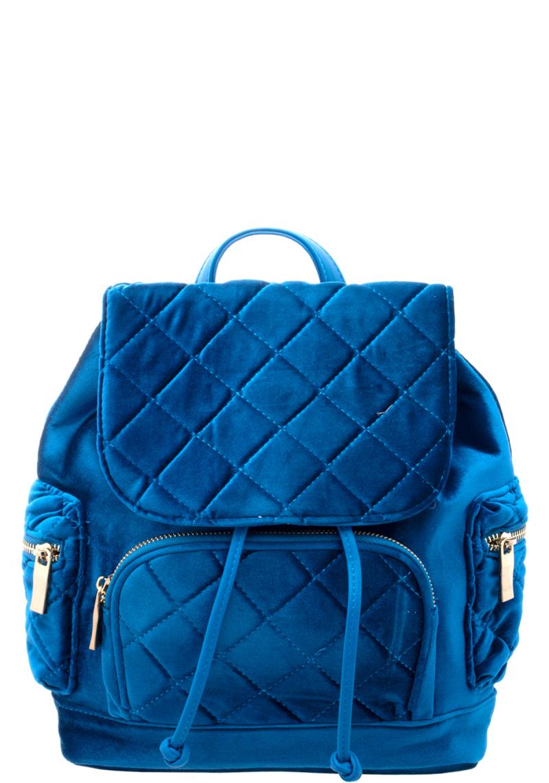 SMOOTH SOFT QUILTED ZIPPER DRAWSTRING BACKPACK