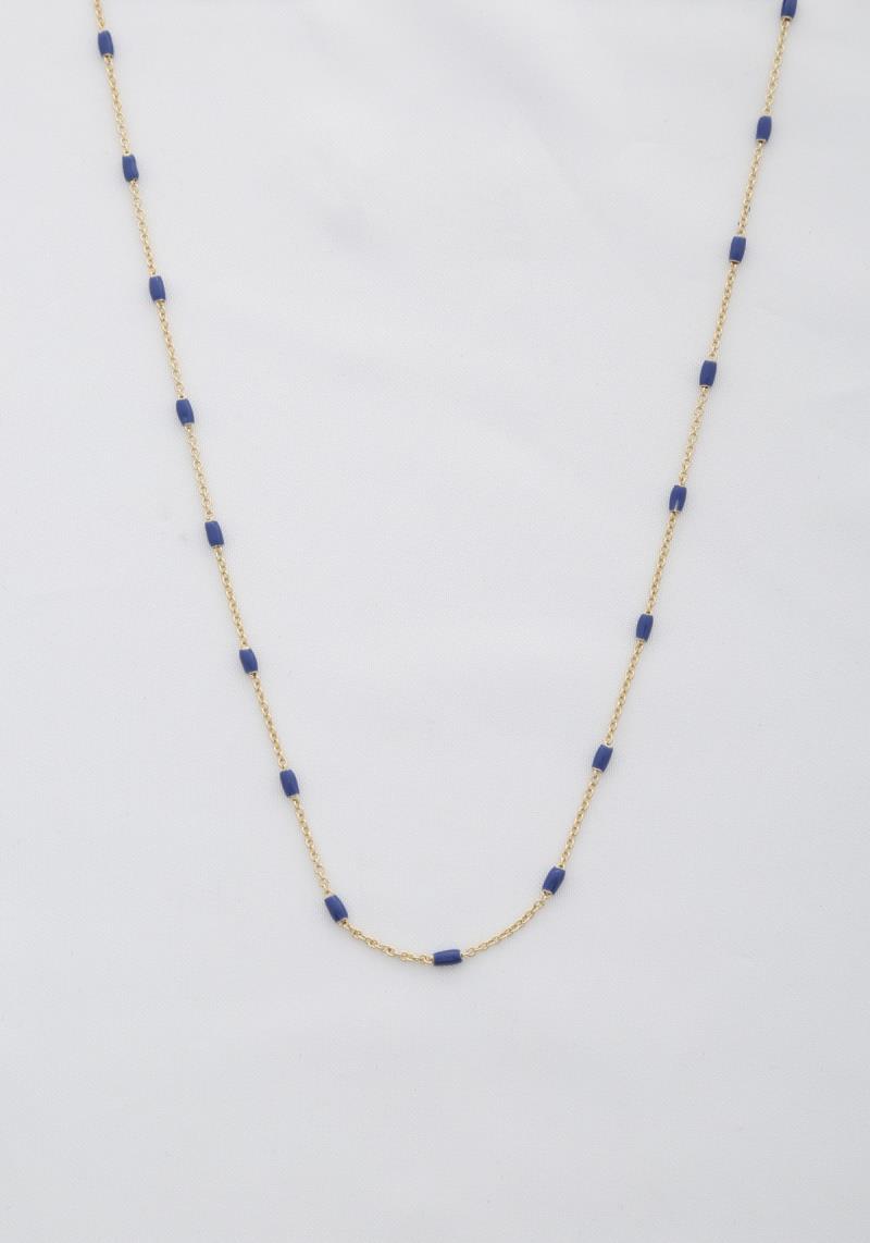 BEADED METAL NECKLACE