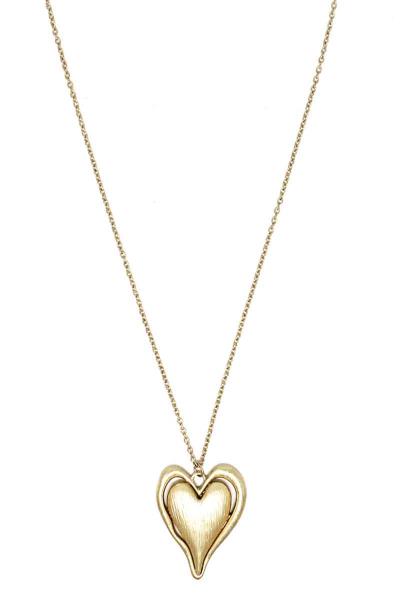 HEART PENDANT LONG NECKLACE