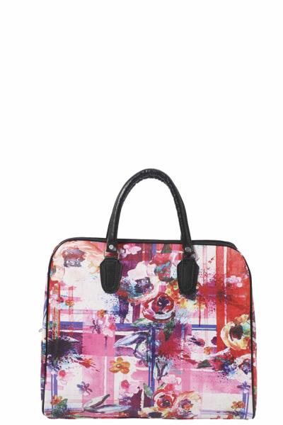 FASHION FLOWER PRINT TOTE BAG