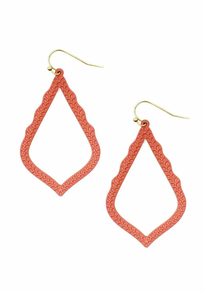 MOROCCAN SHAPE METAL DROP EARRING