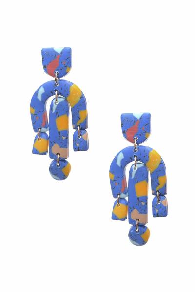 FASHION CLAY MULTI STYLE DANGLE EARRING