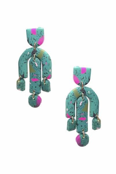 FASHION CLAY MULTI STYLE DANGLE EARRING