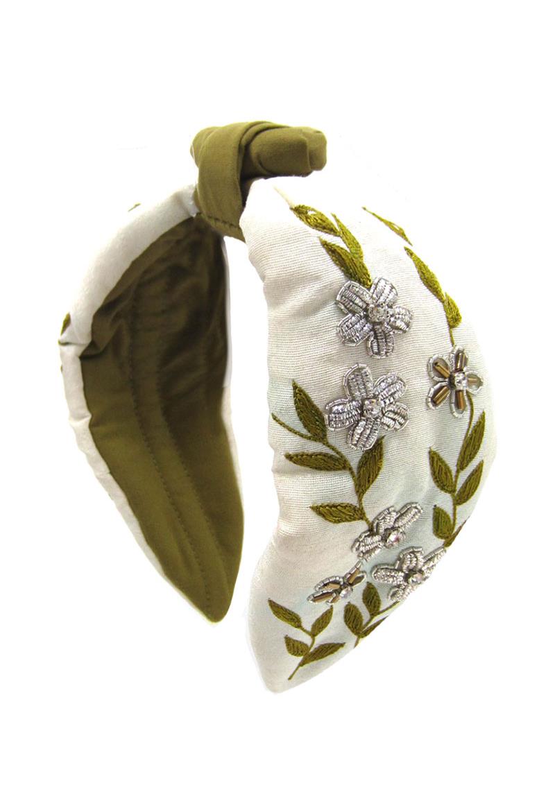 FASHION WIDE THREAD EMBROIDERY HEADBAND