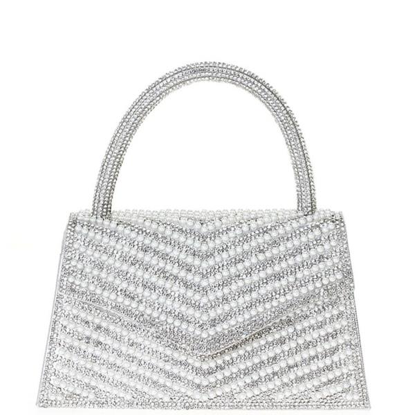 FASHION FULL RHINESTONE DESIGN HAND TOTE BAG