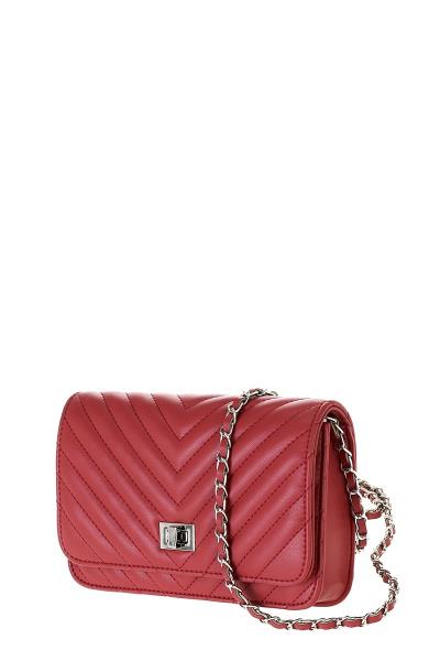 SMOOTH CHEVRON QUILTED CLUTCH CROSSBODY BAG