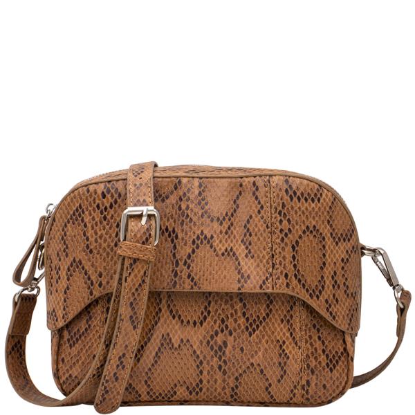 STYLISH SNAKE TEXTURED CROSSBODY BAG