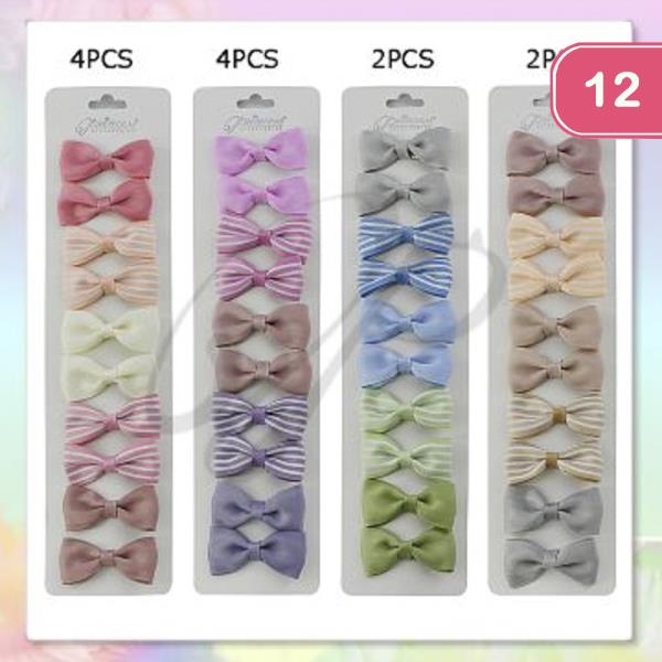 RIBBON HAIR PIN 10 PC SET (12 UNITS)