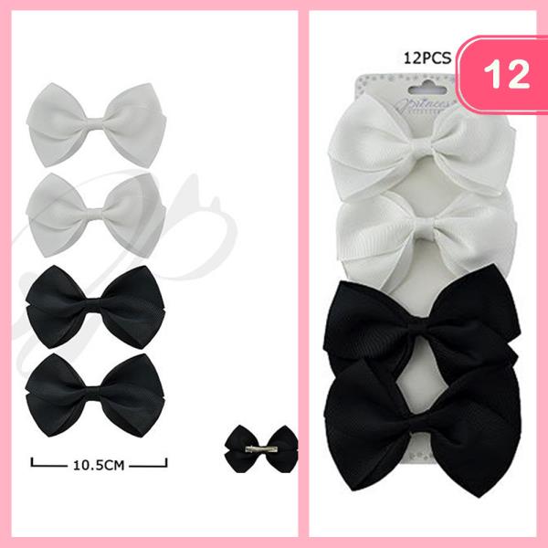 HAIR BOW PIN 4 PC SET (12 UNITS)